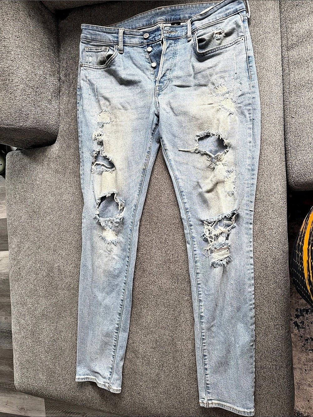 H&M Skinny Distressed Blue Jeans Waist 30